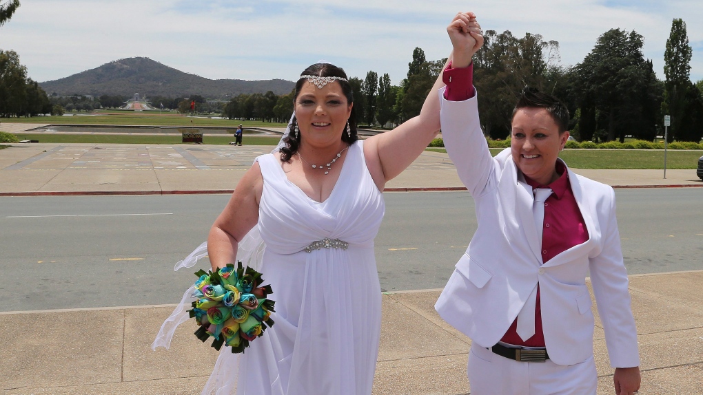 Same Sex Couples Flock To Australia S Capital To Wed Ctv News