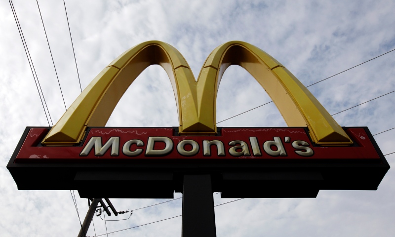 A McDonald's restaurant sign is seen at a McDonald's restaurant in Chicago, Friday, Oct. 4, 2013. (AP / Nam Y. Huh)