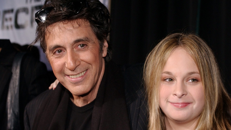 Al Pacino arrives at "The Recruit" premiere with his daughter Julie , in this Jan. 28, 2003 file photo taken in the Hollywood section of Los Angeles. (AP Photo/Rene Macura, File) 