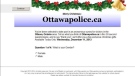A sample of one of the misleading survey mastheads. The footnote on the survey states in that the authors "are not affiliated nor partnered with ottawapolice.ca". (Ottawa Police handout)