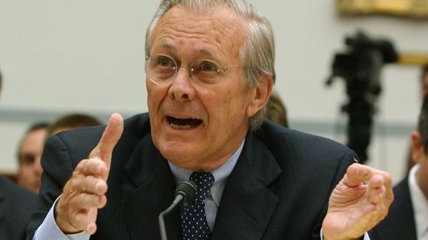Donald Rumsfeld testifies on Capitol Hill in Washington