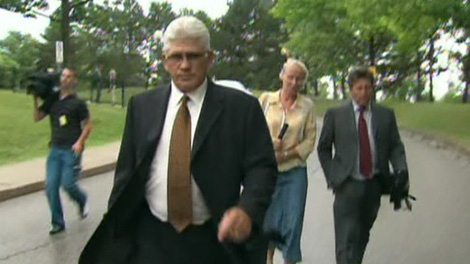 Former Toronto Maple Leafs captain Rick Vaive is seen outside a Newmarket, Ont. courthouse on Wednesday, Aug. 3, 2011.