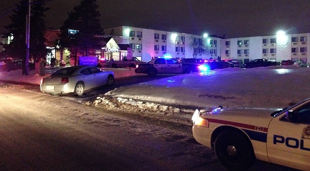 Police investigate a fatal stabbing, early Wednesday morning, near the Travelodge on Calgary Trail.