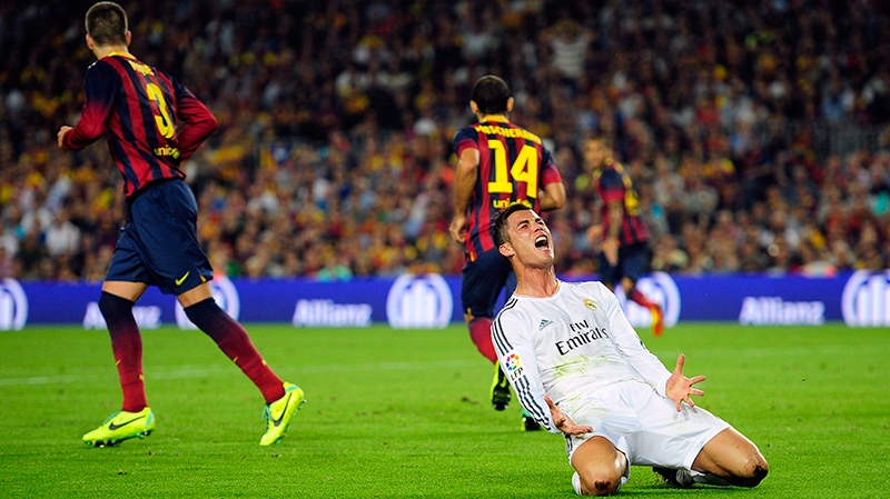 Real Madrid, FC Barcelona in action, Oct. 26, 2013