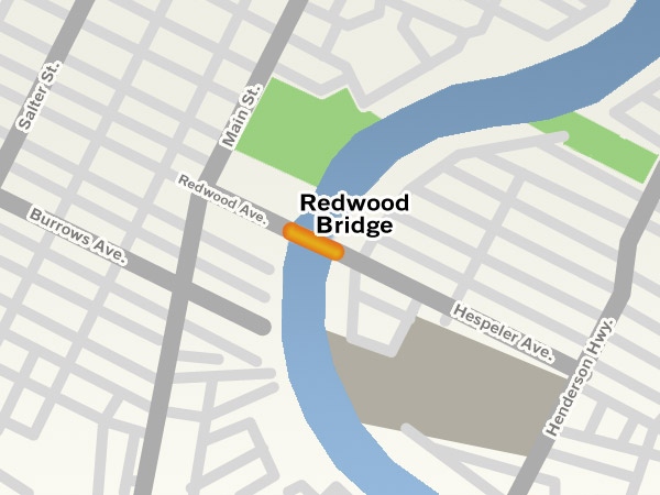 The Redwood bridge will be closed this weekend to perform preventative maintenance work.