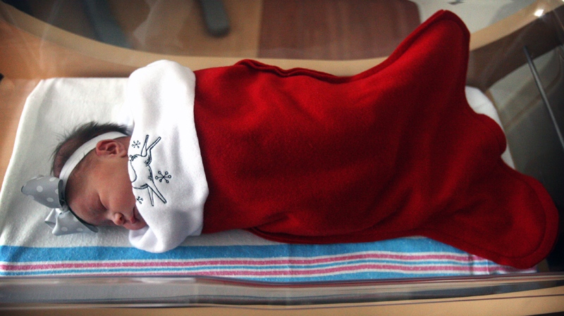 U.S. hospital sends babies home in stockings