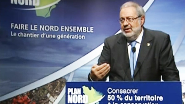 Quebec Environment Minister Pierre Arcand mapped out the no-development zones Friday.  