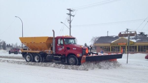 Sanding and spot plowing will continue on Friday on regional and collector streets. (file image)