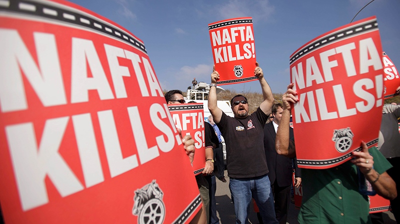 Anti-NAFTA protest in San Diego, 2011