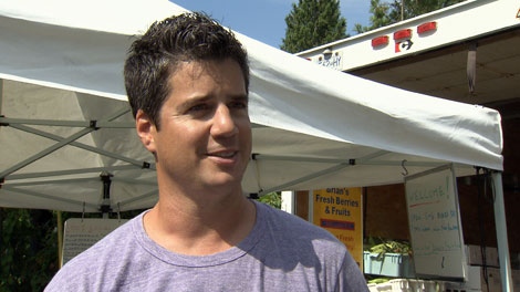 Brian Latta says locals have embraced his fruit stand in West Vancouver. Aug. 13, 2011. (CTV)