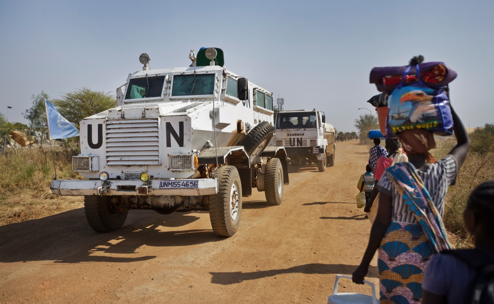 South Sudan UN troops Uganda displaced 