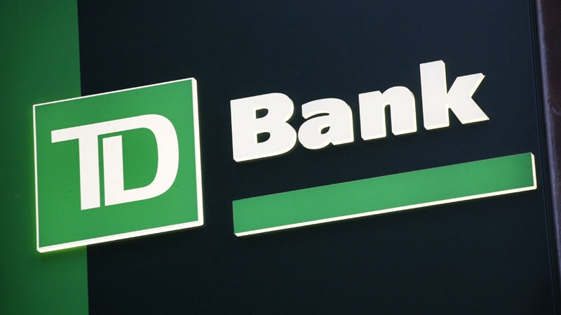 In this Nov. 12, 2010 file photo, a sign for TD Bank is shown in New York. (AP Photo/Mark Lennihan, file)