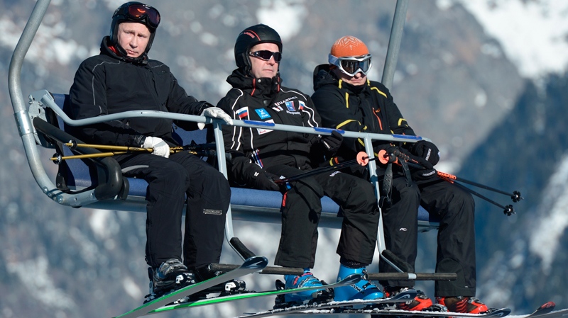 Vladimir Putin tests Sochi ski slopes