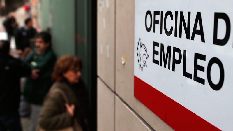 Unemployment registry office in Madrid, Spain