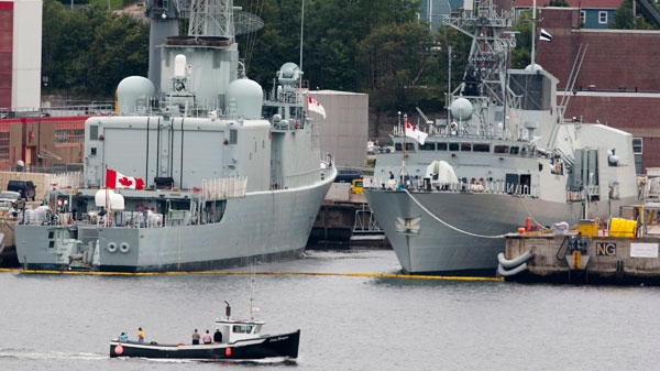 Ships rest at berth at Maritime Forces Dockyard in Halifax on Monday, Aug. 15, 2011. (Andrew Vaughan / THE CANADIAN PRESS)