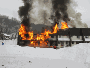 Fire at Ski Val Saint-Come