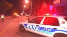 Police close a stretch of Bronson Avenue to investigate a fatal hit and run on August 17, 2011.