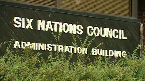 The headquarters of Six Nations Council is seen in this undated image taken from video.