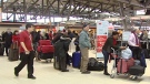 Air Canada passengers waited up to three hours to see ticket agents at the Ottawa Airport today.