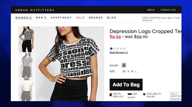 Urban Outfitters pulls controversial 'depression' T-shirt from shelves ...