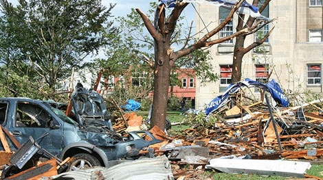 Severe storms hit Goderich, Ont. Sunday, Aug. 21, 2011.