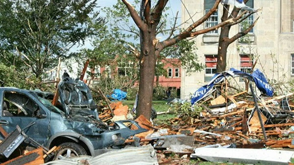 A tornado touched down in Goderich, Ont. Sunday, Aug. 21, 2011.