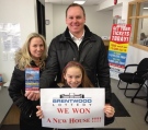 The Howell family poses after winning their new house in the 22nd Brentwood Lottery on Jan. 9. (Rich Garton/ CTV Windsor)