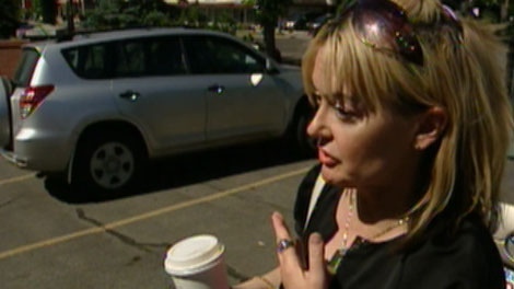 Lynn Devlin flagged down a CTV crew after she saw a dog that had been left inside a hot vehicle on Wednesday, Aug. 24, 2011.