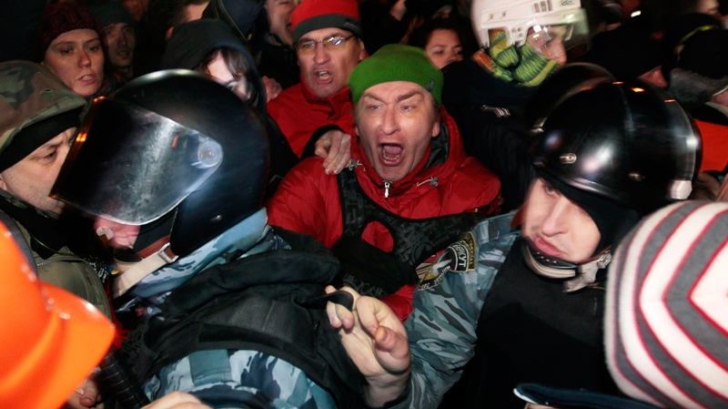 Clashes in Kyiv, Ukraine on Jan. 11, 2014