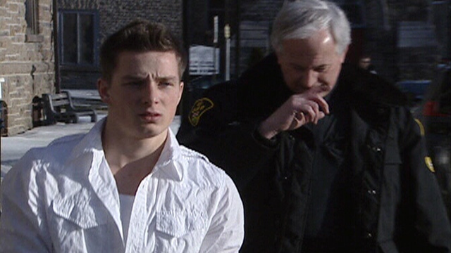 21-year-old Rusty Pearce outside Brockville court.