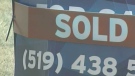 A sold sign is seen on the old Schulman plant in St. Thomas, Ont. on Tuesday, Jan. 14, 2014. The property at 400 South Edgeware Road has been purchased by Sle-Co Plastics Inc. (Cara Campbell / CTV London)