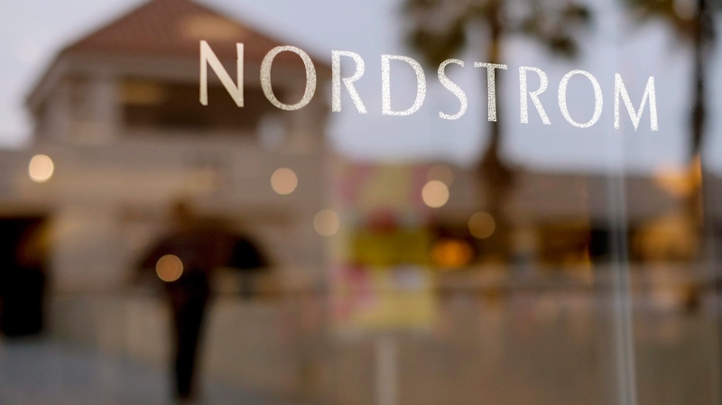 Nordstrom sign at a shopping mall in Brea, Calif.