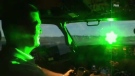 A pilot in a simulator gets trained to land a plane while the laser is pointed into the cockpit. (File)