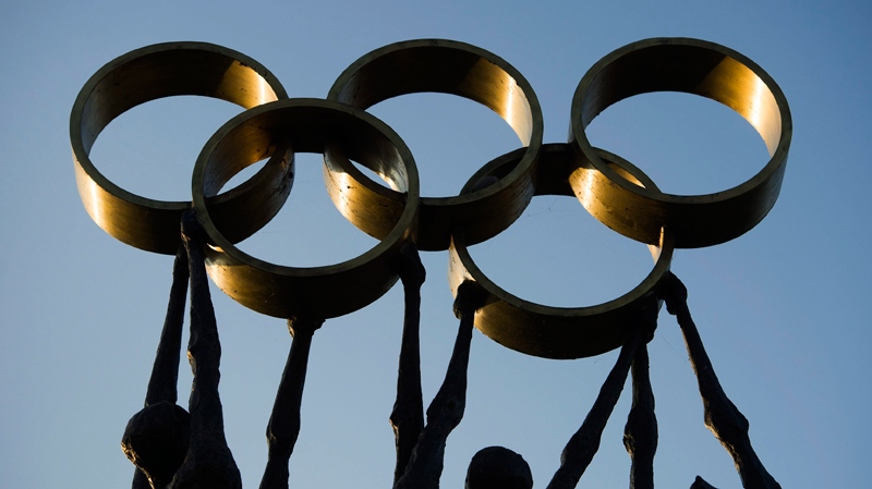 Olympic rings in Lausanne, Switzerland