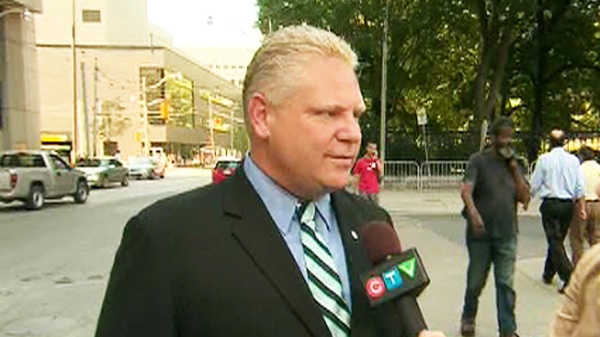 Doug Ford speaks with CTV News about his plans for the waterfront on Tuesday, Aug. 30, 2011.