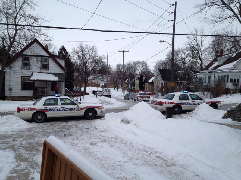 A 26-year-old male was arrested after an altercation in the Wharncliffe Road and Springbank Drive area of London, Ont. on Wednesday, Jan. 22, 2014. (Nicole Holata / Facebook)