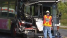 TTC bus crash, crane
