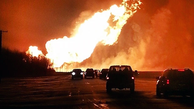 Pipeline explosion in Manitoba 