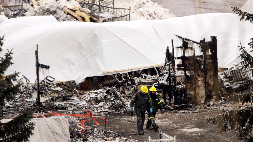 Searching for victims after Quebec fire
