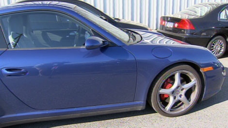 A newer model Porsche was seized from a 17-year-old driver after police say it was used to street race in West Vancouver. Sept. 2, 2011. (CTV)