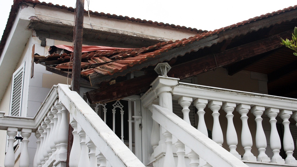 Earthquake damage on the Greek island of Kefalonia
