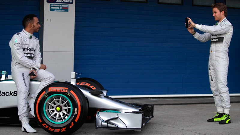 Mercedes' new W05 Formula One car