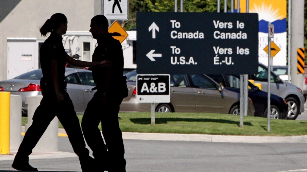 Border guards at Canada-U.S. border