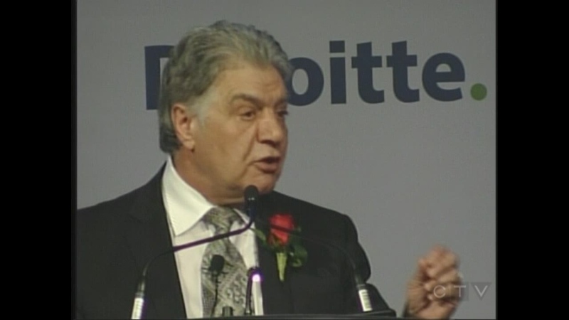 London Mayor Joe Fontana delivers the State of the City address in London, Ont. on Tuesday, Jan. 28, 2014. (Gerry Dewan / CTV London)