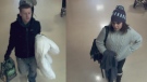 Windsor Regional Hospital has released photos of two suspects accused of stealing items from staff, Wednesday, Jan. 29. (CTV Windsor)