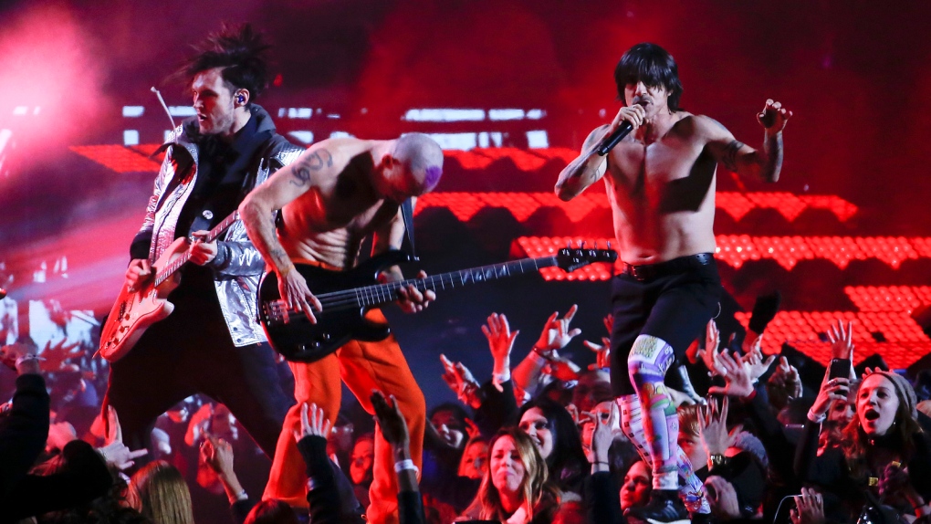 Red Hot Chili Peppers perform at Super Bowl