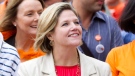 Ontario NDP Leader Andrea Horwath marches in Toronto's Labour Day parade Monday, September 5, 2011. (Darren Calabrese / THE CANADIAN PRESS)