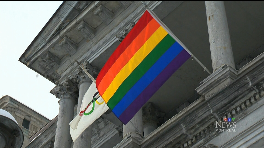 CTV Montreal:  Rainbow flag up at City Hall