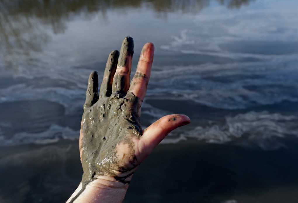 Wet coal ash from the Dan River
