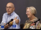 Nancy Cooper's parents Garry and Donna Rentz mix crying with laughter as they reminisce about Nancy during a press conference in Cary, N.C., Thursday, July 17, 2008. (AP /  Shawn Rocco / The News and Observer)